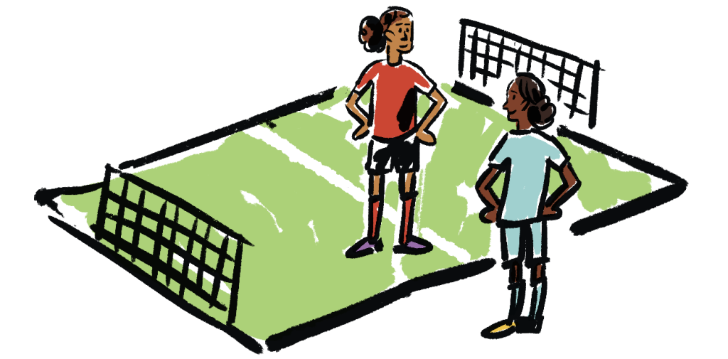 Girls on pitch, Youth Football